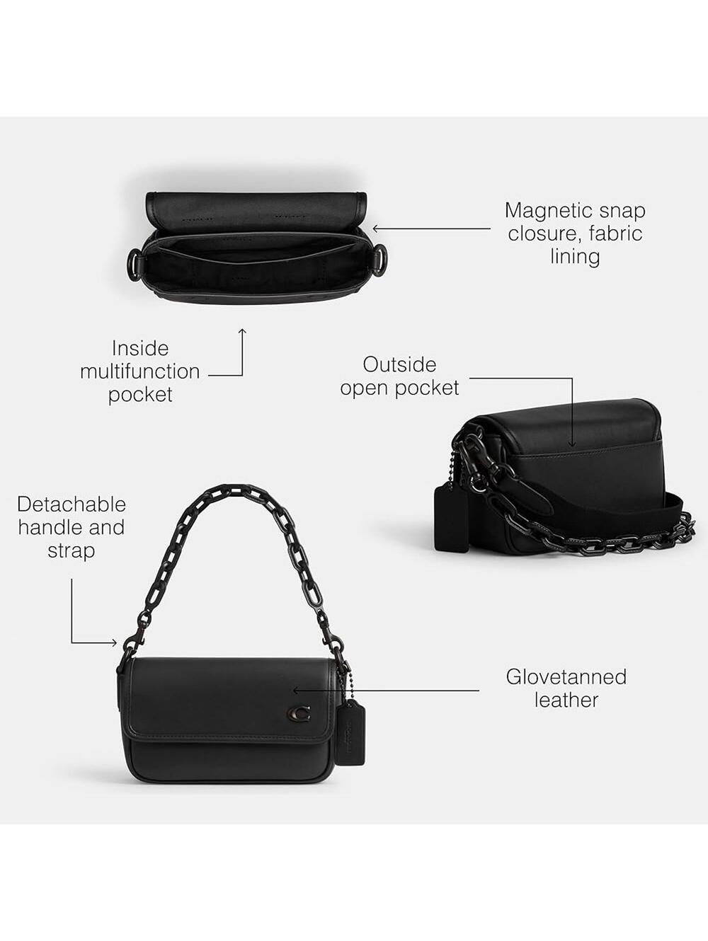 Coach Black Leather Crossbody Bag - Picture 9 of 9